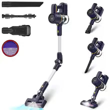 Aspirateur balai sans fil N7, 35kPa, cartouche anti-poussière 1,2 L, batterie perfective, temps de fonctionnement jusqu'à 55 apprentis, main 6 en 1