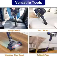 Aspirateur balai sans fil N7, 35kPa, cartouche anti-poussière 1,2 L, batterie perfective, temps de fonctionnement jusqu'à 55 apprentis, main 6 en 1