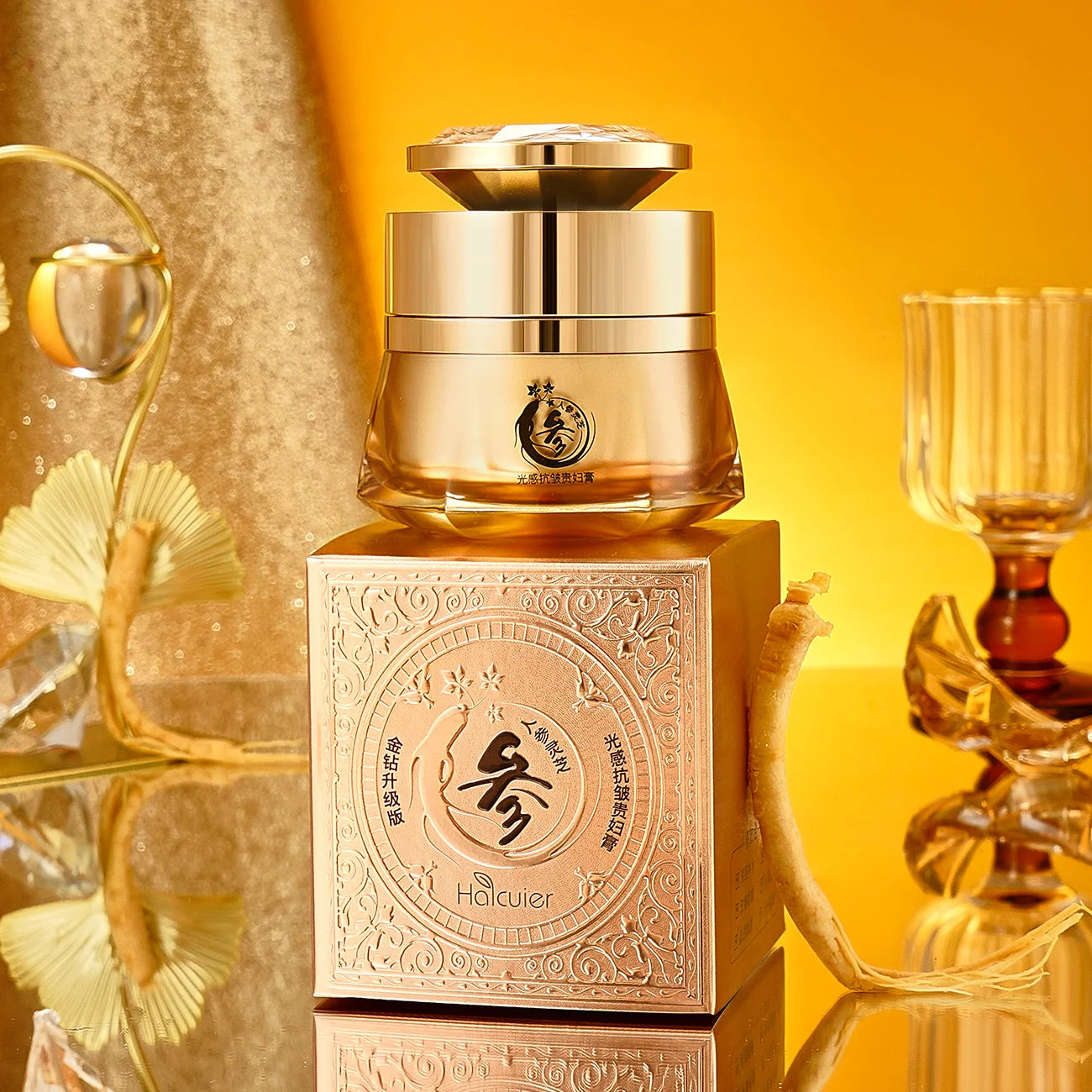 Marque privée Lady Cream Ginseng sérum pour le visage hydratant Anti-rides anti-âge raffermissant