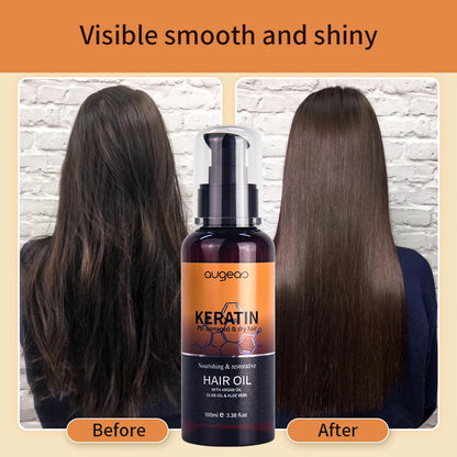 Wholesale Herbal Hair Care Treatment Nourishing Conditioning Dry Damaged Keratin Hair Oil for All Hair Types