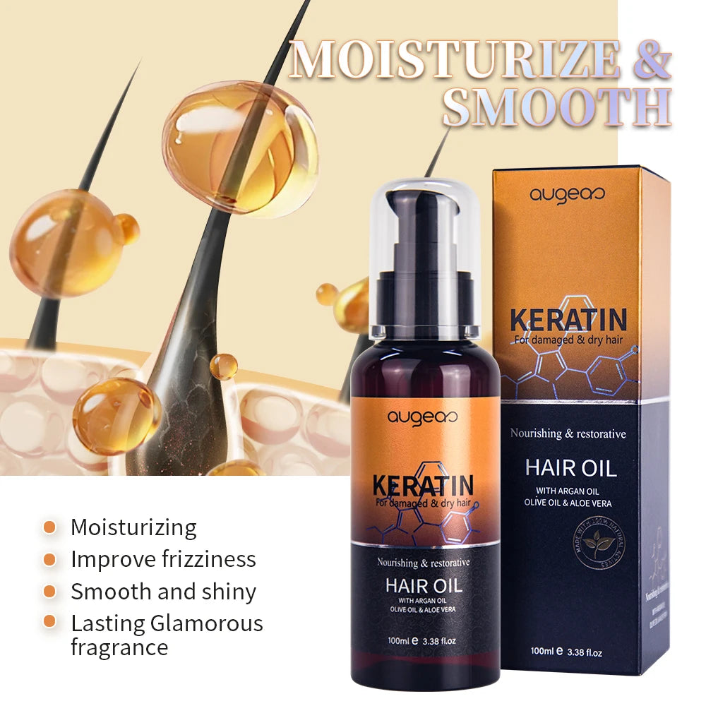 Wholesale Herbal Hair Care Treatment Nourishing Conditioning Dry Damaged Keratin Hair Oil for All Hair Types