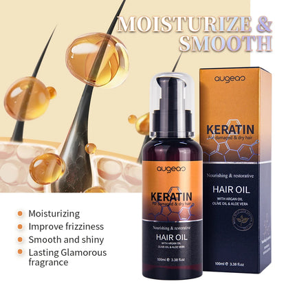 Wholesale Herbal Hair Care Treatment Nourishing Conditioning Dry Damaged Keratin Hair Oil for All Hair Types