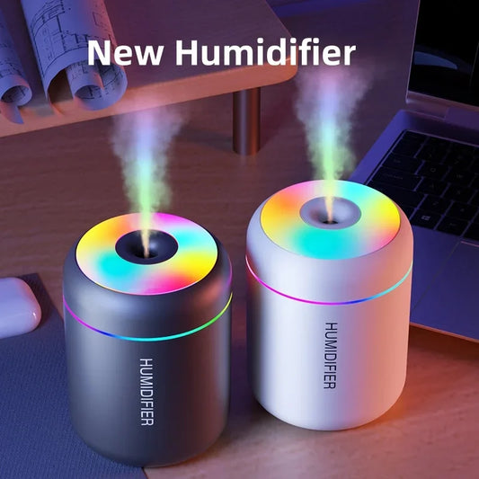 Mini humidificateur d'air électrique USB 180ML, diffuseur d'arôme, purificateur d'huile essentielle, brumisateur d'aromathérapie, lumières pour  maison, chambre à coucher