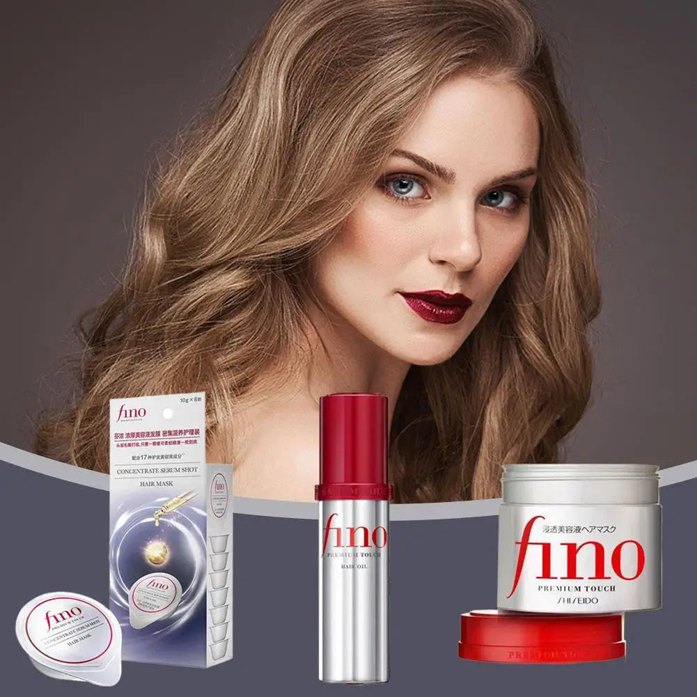 Japanese Fino Shampoo Conditioner Hair Collagen Keratin Hairs Conditioner Nourishing Dry Damaged Hair Care Repairs Hair Mask