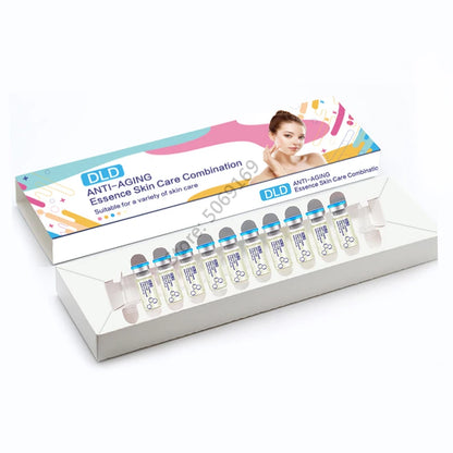 Kit d'ampoule d'essence anti-continuité pour le visage, acide hyaluronique, stade de niacinamide, ADN, hydrate, nourrit, rétrécit les pores, soins de la peau