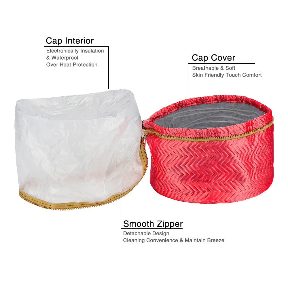 Bonnet chauffant électrique pour cheveux, bonnet de traitement thermique, bonnet auto-chauffant et étanche, soins capillaires nourrissants pour SPA