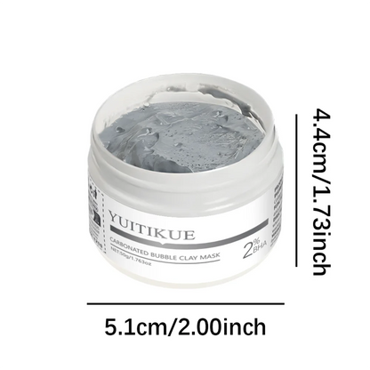 YUITIKUE Masque de boue à bulles gazeuses, 50g - riche en acide salicylique, hypoallergénique, masque hydratant pour types beige clair