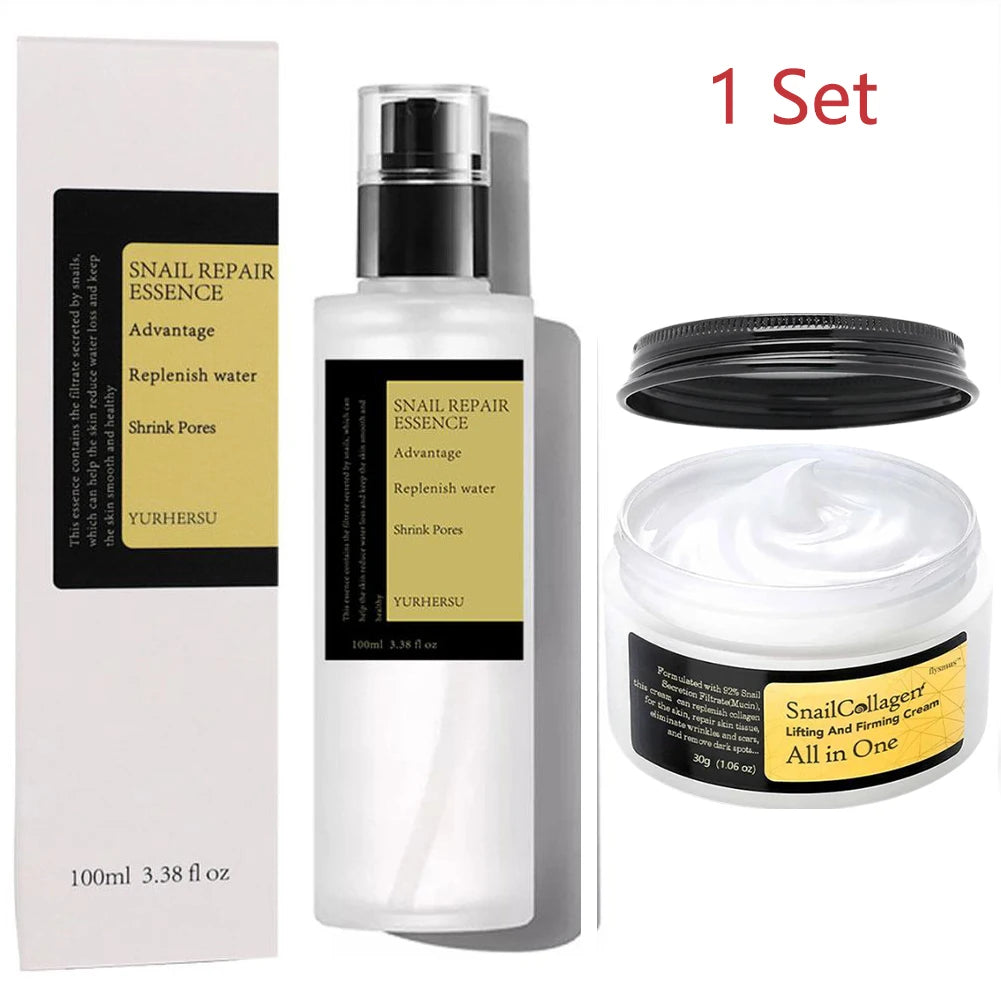 1 lot/1 pièce de crème visage au collagène d'escargot/essence réparatrice hydratante, liftante, lissante et nourrissante, cosmétiques coréens, soins de la peau