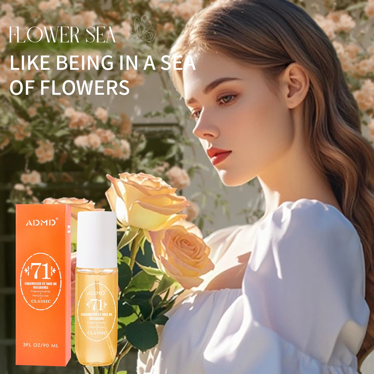 Spray corporel parfum numérique, parfum naturel longue durée, sans alcool, parfum d'huile essentielle brésilienne concassée populaire