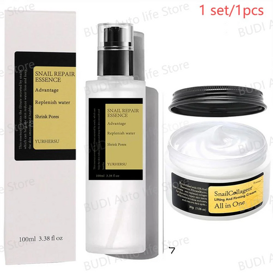 1 lot/1 pièce de crème visage au collagène d'escargot/essence réparatrice hydratante, liftante, lissante et nourrissante, cosmétiques coréens, soins de la peau