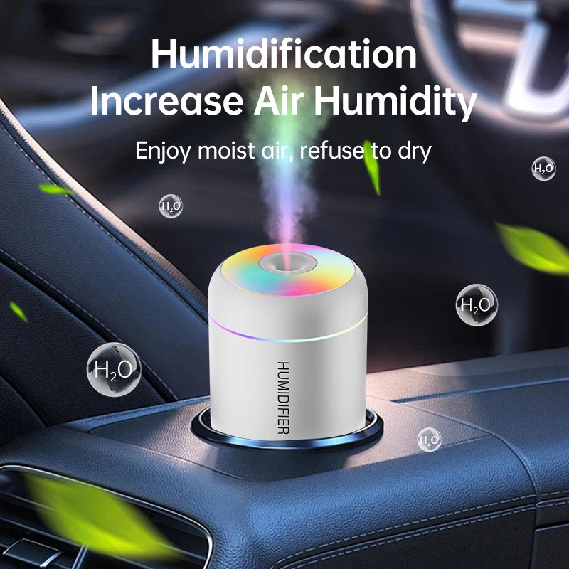 Mini humidificateur d'air électrique USB 180ML, diffuseur d'arôme, purificateur d'huile essentielle, brumisateur d'aromathérapie, lumières pour  maison, chambre à coucher