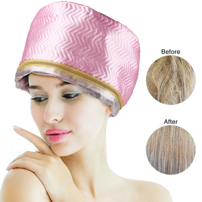 Bonnet chauffant électrique pour cheveux, bonnet de traitement thermique, bonnet auto-chauffant et étanche, soins capillaires nourrissants pour SPA