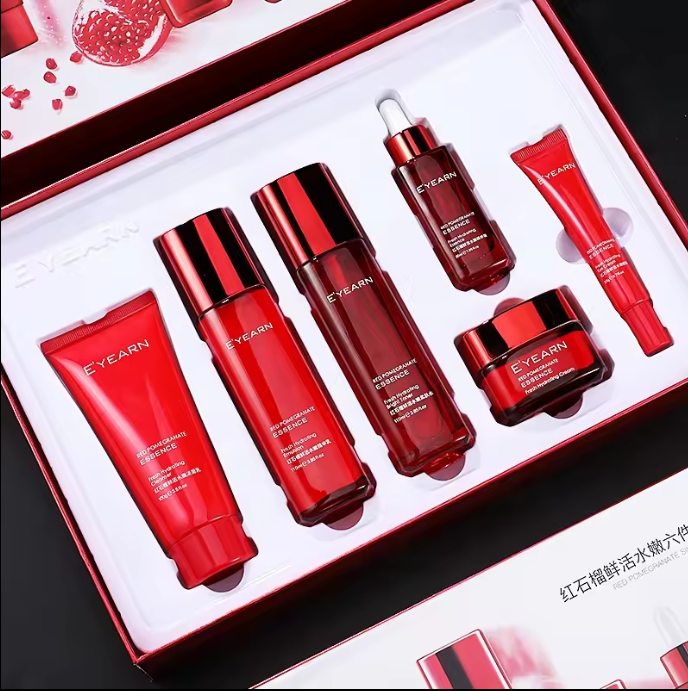 Kit de soins de la peau à la grenade rouge
